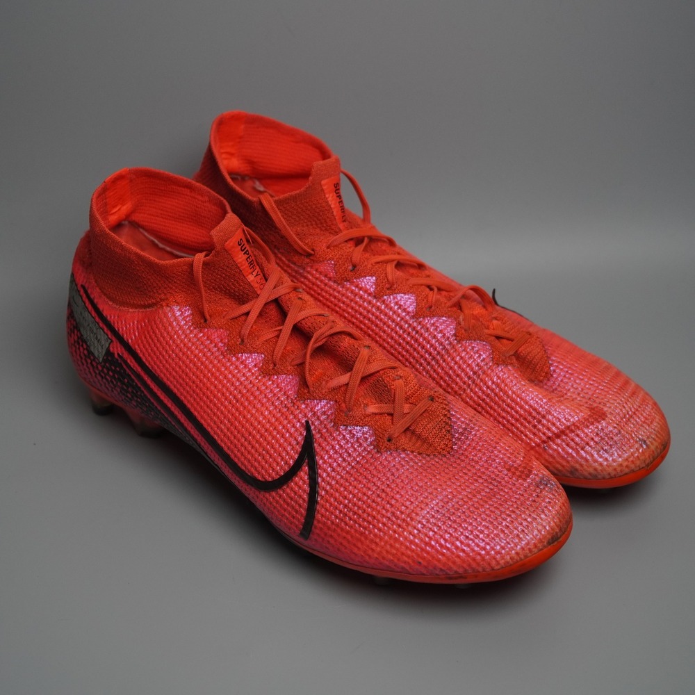 Nike Mercurial Superfly 7 Elite FG Soccer Cleats Bright Crimson Black Men Size 9